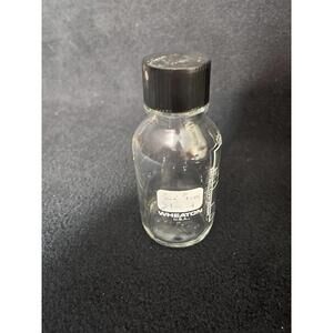 Wheaton Glass Bottle with Black Screw Cap 125mL Science Art Storage DIY Plant